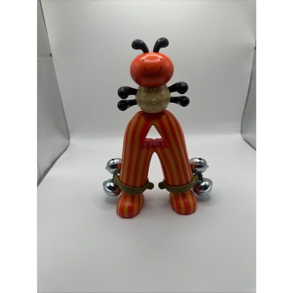 Cheerful Ladybug Toy with Jingle Bells and Striped Legs